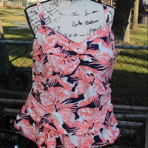 Tropical Escapes 24W Bathing Suit SEARS Women Plus